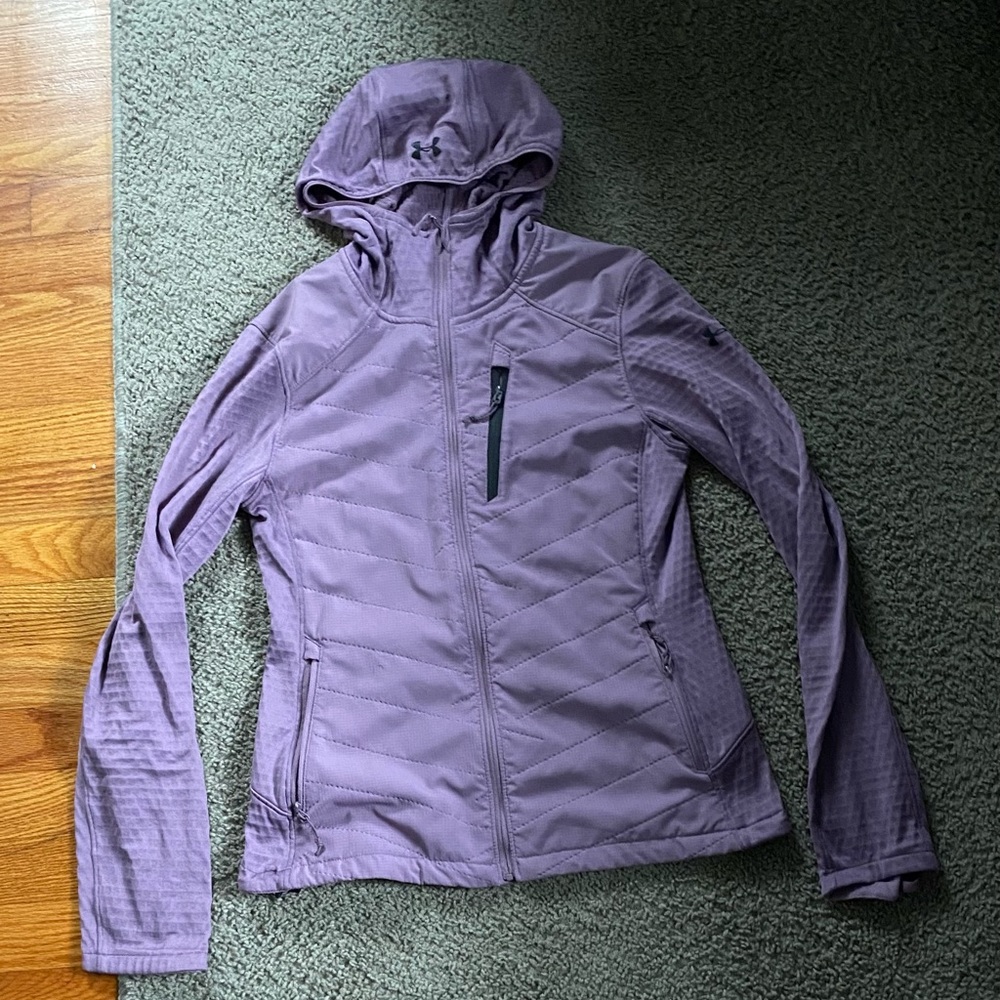 Purple under armor zip up fitted